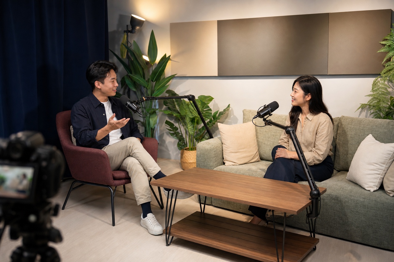 Video Podcast 雙人對談拍攝現場